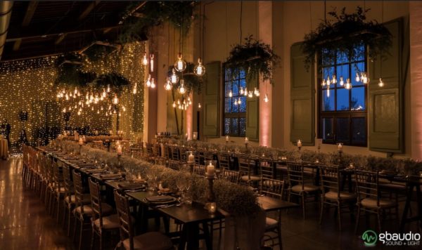 illuminazione sala matrimonio